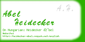abel heidecker business card